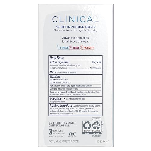 Secret Clinical Strength Deodorant – Completely Clean, 1.6 oz