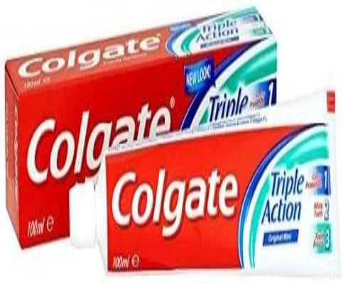 Colgate triple action original mint fluoride toothpaste 100ml pack of 1