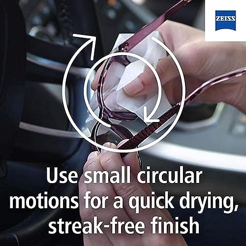 ZEISS Lens Wipes – 200 Ct, Individually Packed for Glasses & Cameras