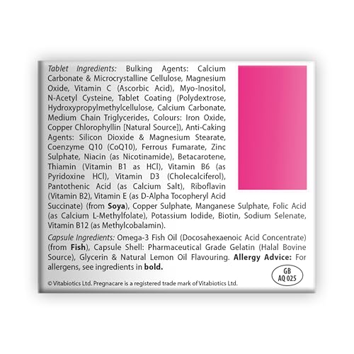 Pregnacare Conception Max – Prenatal Vitamins with Omega-3 DHA by Vitabiotics