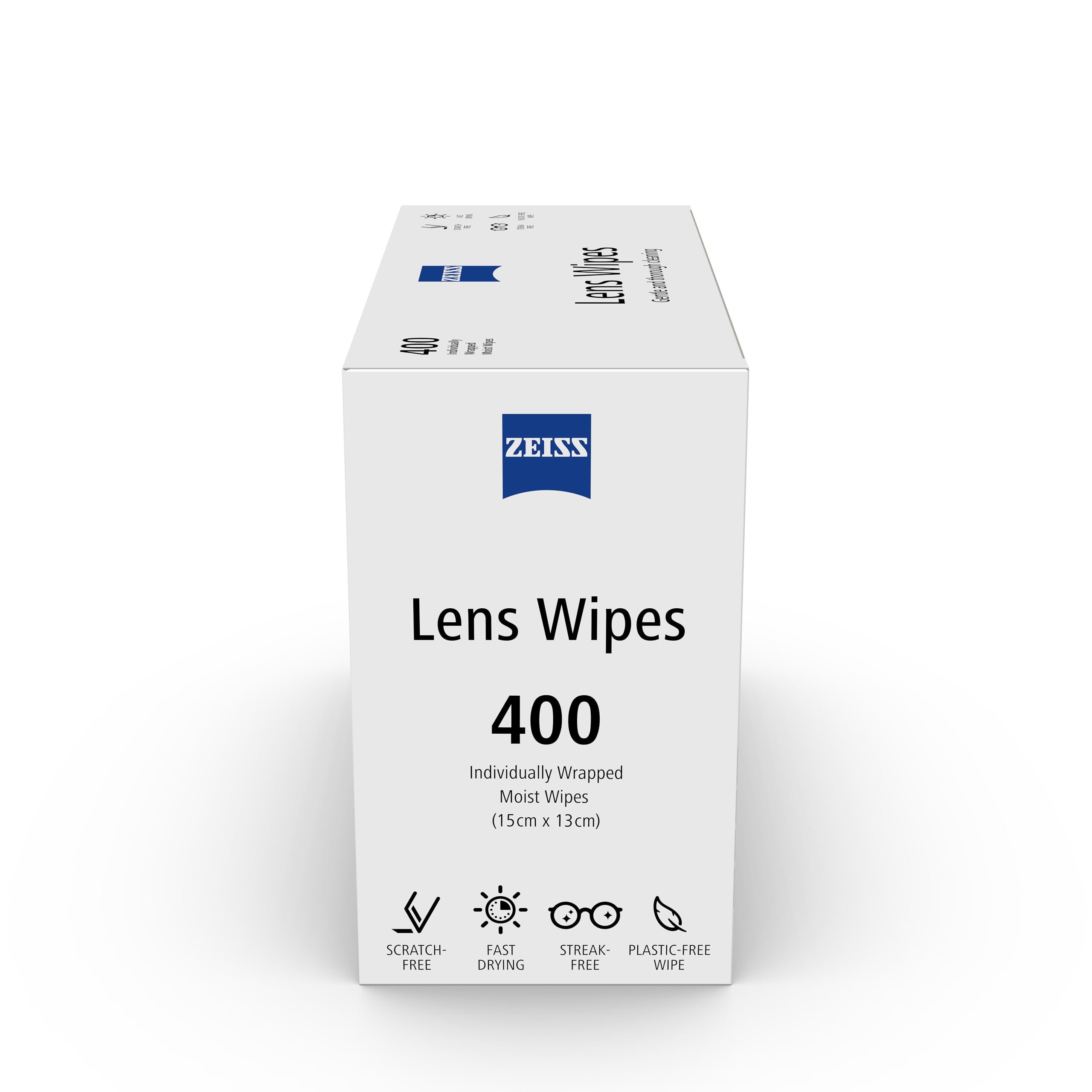 ZEISS Lens Wipes – 200 Ct, Individually Packed for Glasses & Cameras