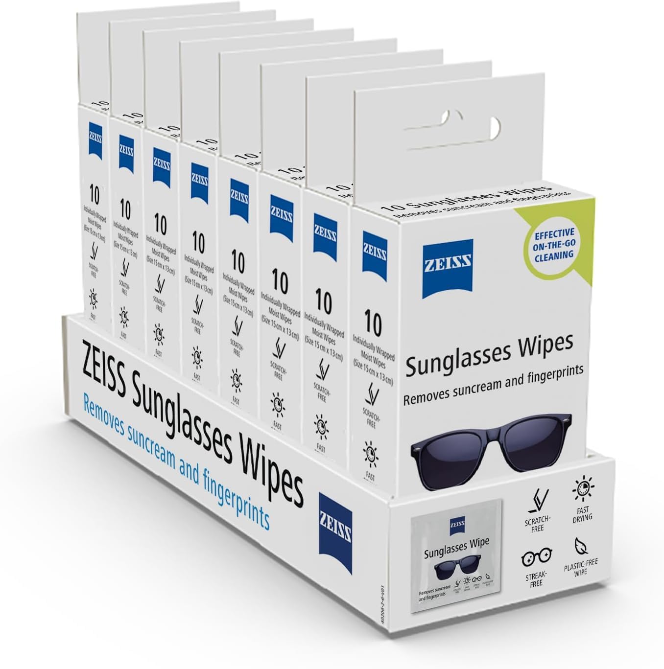 ZEISS Lens Wipes – 200 Ct, Individually Packed for Glasses & Cameras