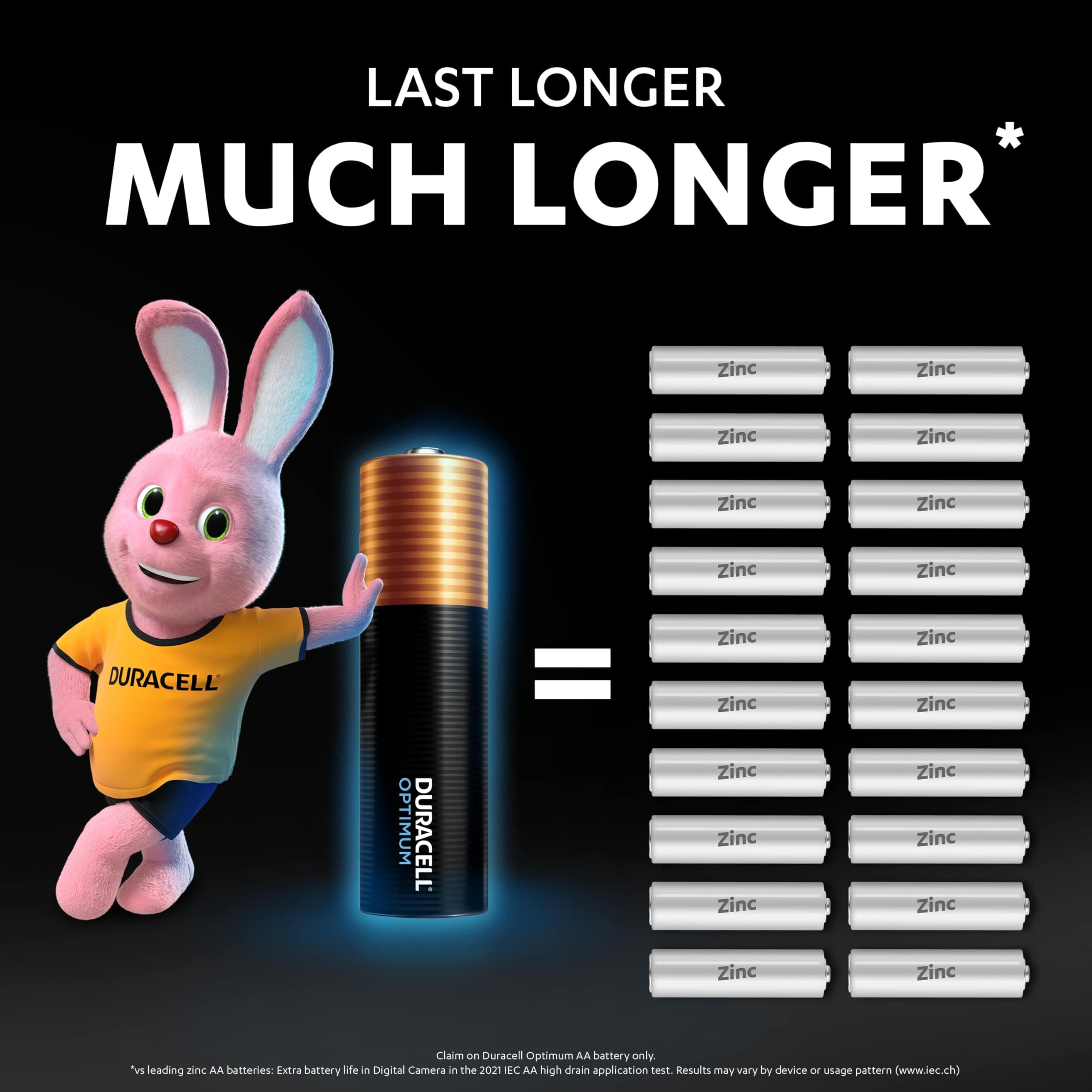 Duracell Optimum AA Batteries (12 Pack) - Alkaline Batteries 1.5V - Up To 200% Extra Life or Extra Power - Meets Demands Of Modern Devices - 100% Recyclable, 0% Plastic Packaging - LR6 MX1500