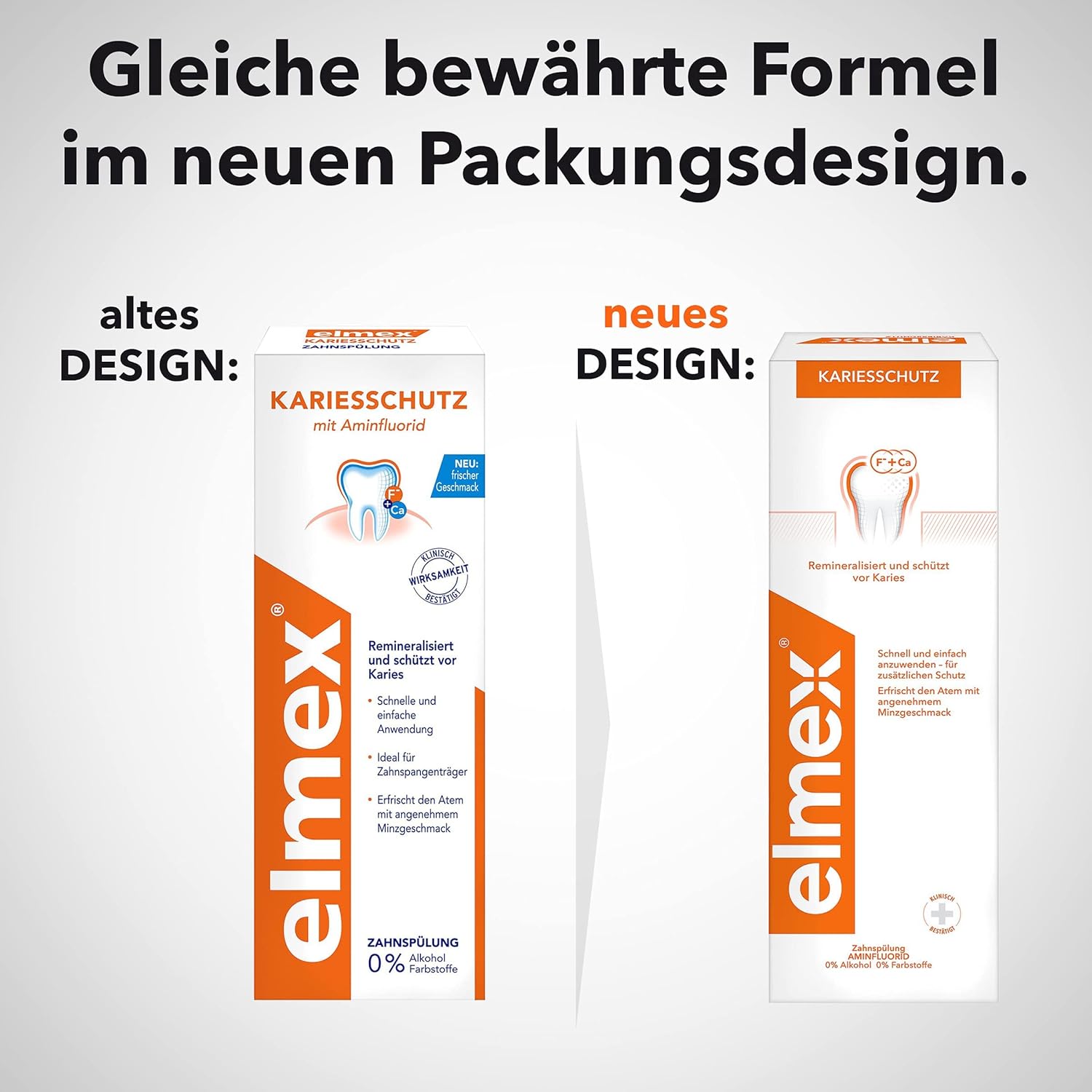 elmex Mouthwash Caries Protection 400 ml - Antibacterial Teeth Cleaning Without Alcohol Effectively Protects Against Caries