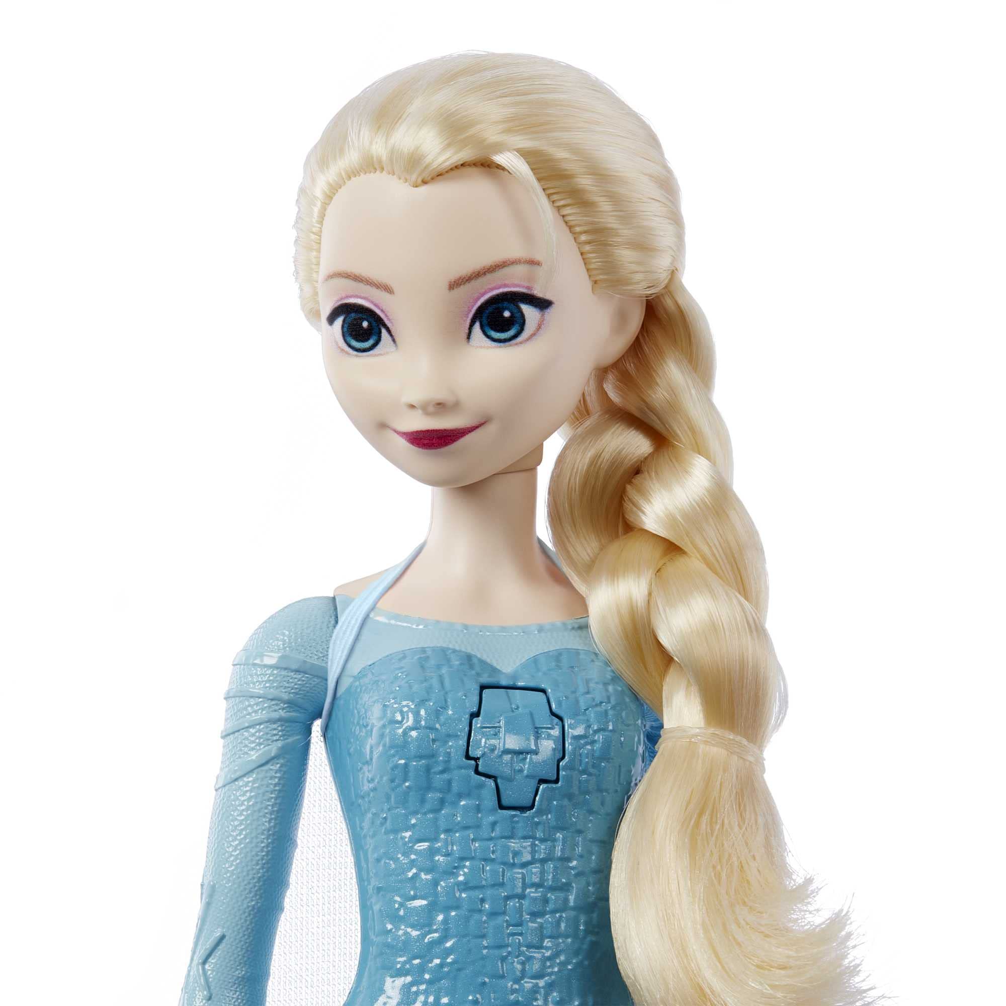 Disney Frozen Singing Elsa Doll, Frozen Elsa in Signature Clothing, Collectible Fashion Doll, Poseable Doll with Button that Sings "Let It Go" Song, Toys for Ages 3 and Up, English Version, HLW55