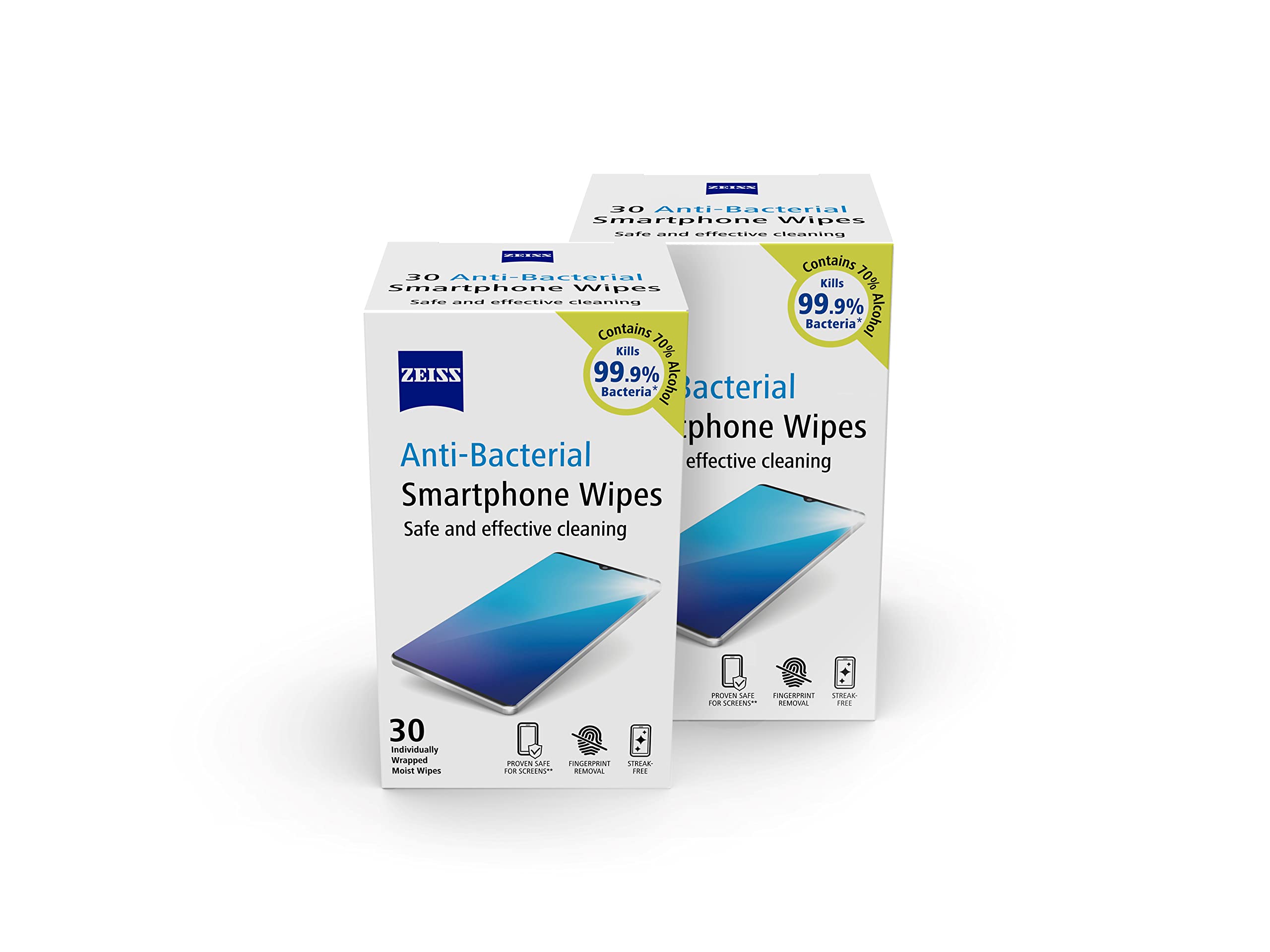 ZEISS Lens Wipes – 200 Ct, Individually Packed for Glasses & Cameras