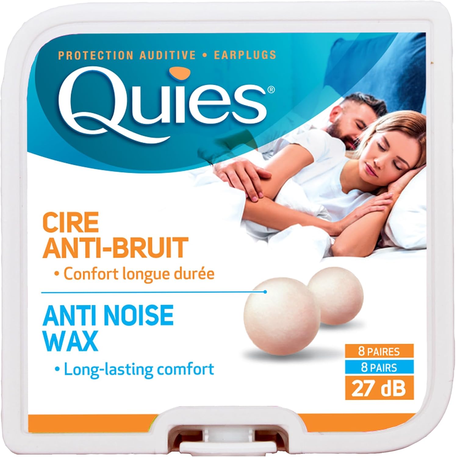 5 x Quies Wax Ear Plugs 8 Pairs Five packs - Super Deal by Quies