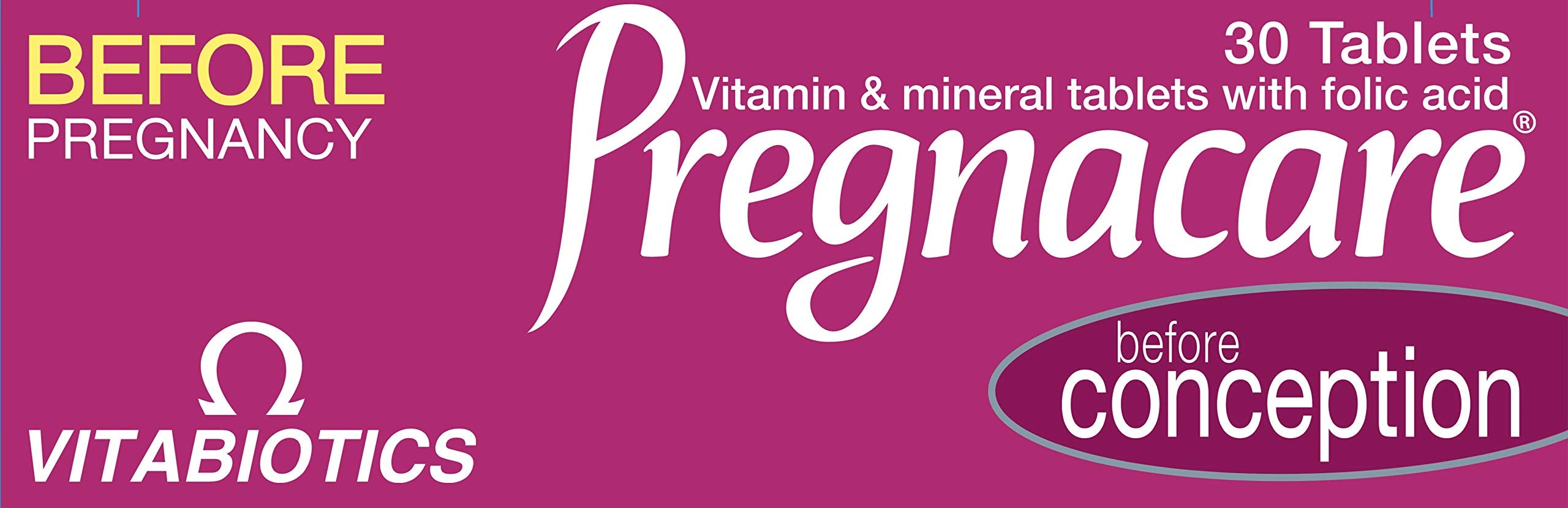 Pregnacare Conception Max – Prenatal Vitamins with Omega-3 DHA by Vitabiotics