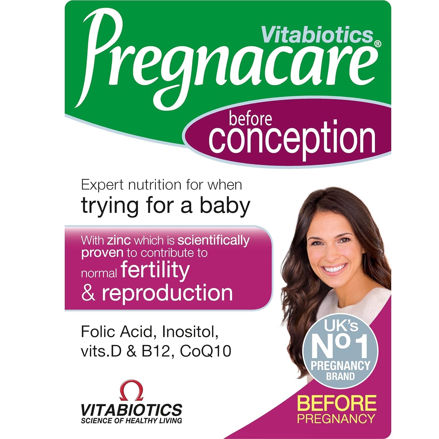 Pregnacare Conception Max – Prenatal Vitamins with Omega-3 DHA by Vitabiotics