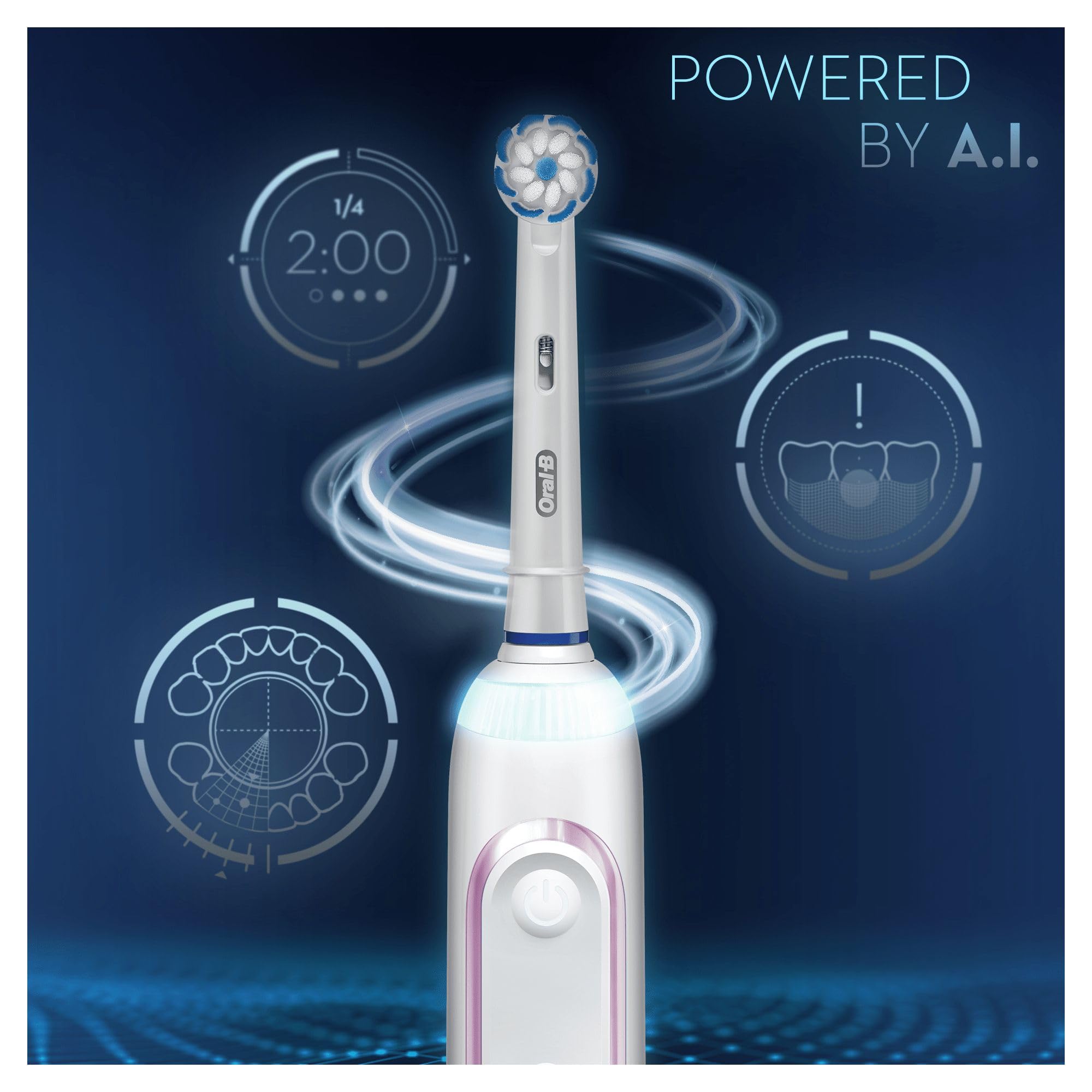 Oral-B Genius X AI Electric Toothbrush – Rose Gold, 6 Modes + Travel Case