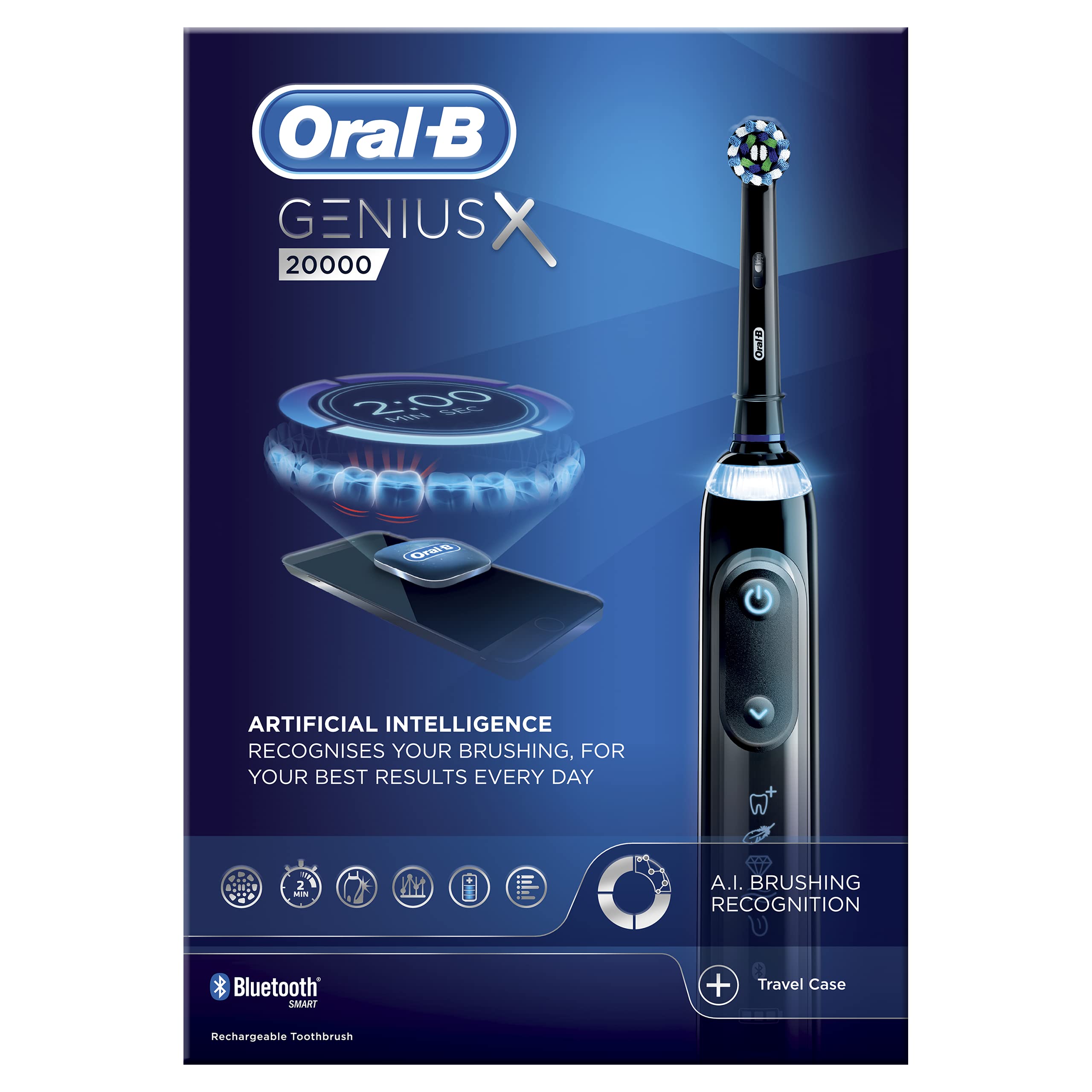 Oral-B Genius X AI Electric Toothbrush – Rose Gold, 6 Modes + Travel Case