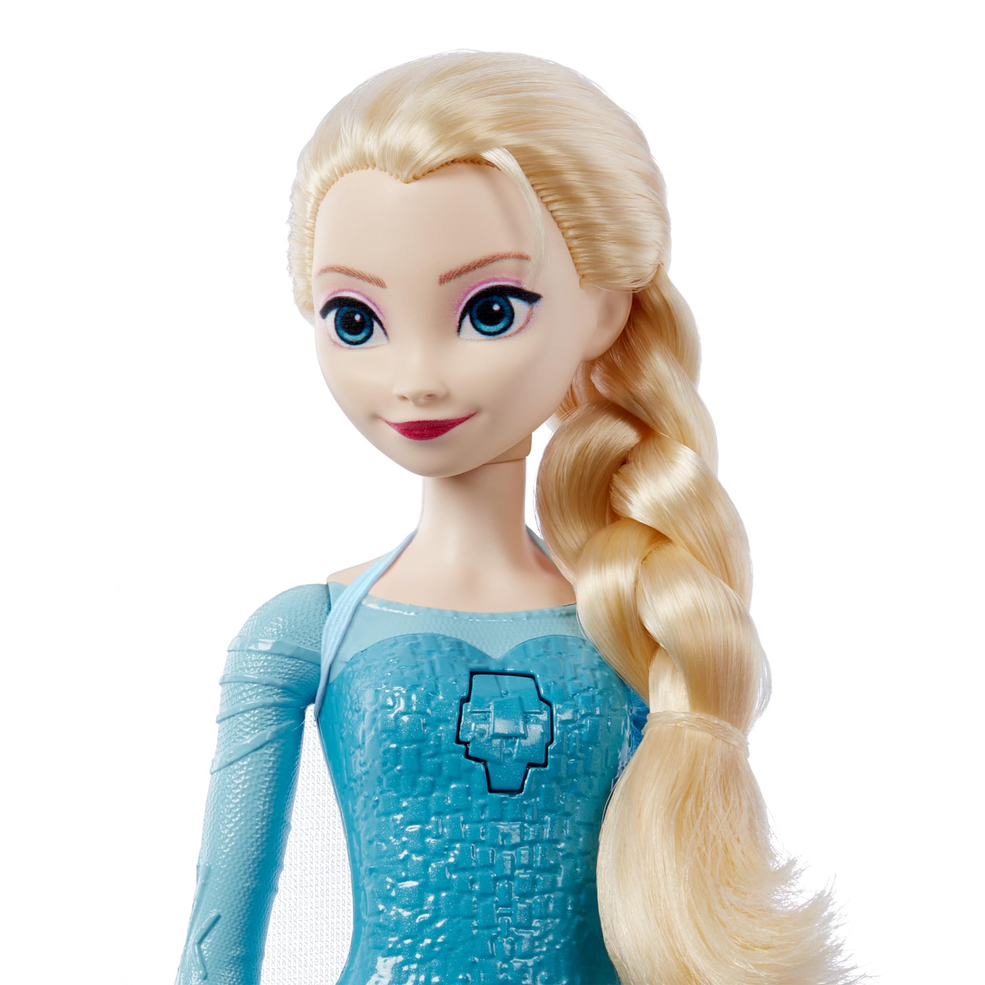 Disney Frozen Singing Elsa Doll, Frozen Elsa in Signature Clothing, Collectible Fashion Doll, Poseable Doll with Button that Sings "Let It Go" Song, Toys for Ages 3 and Up, English Version, HLW55
