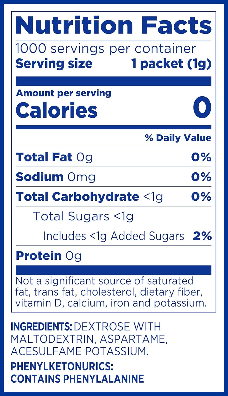 Equal Original Zero Calorie Sweetener 1000 Packets, 35 oz
