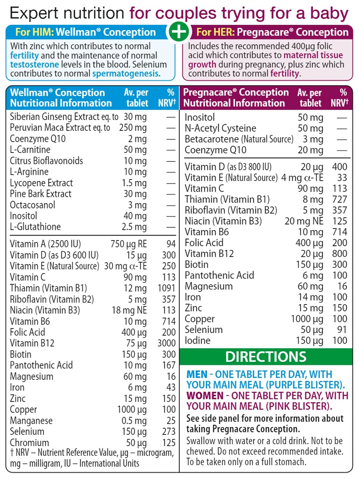 Pregnacare Conception Max – Prenatal Vitamins with Omega-3 DHA by Vitabiotics