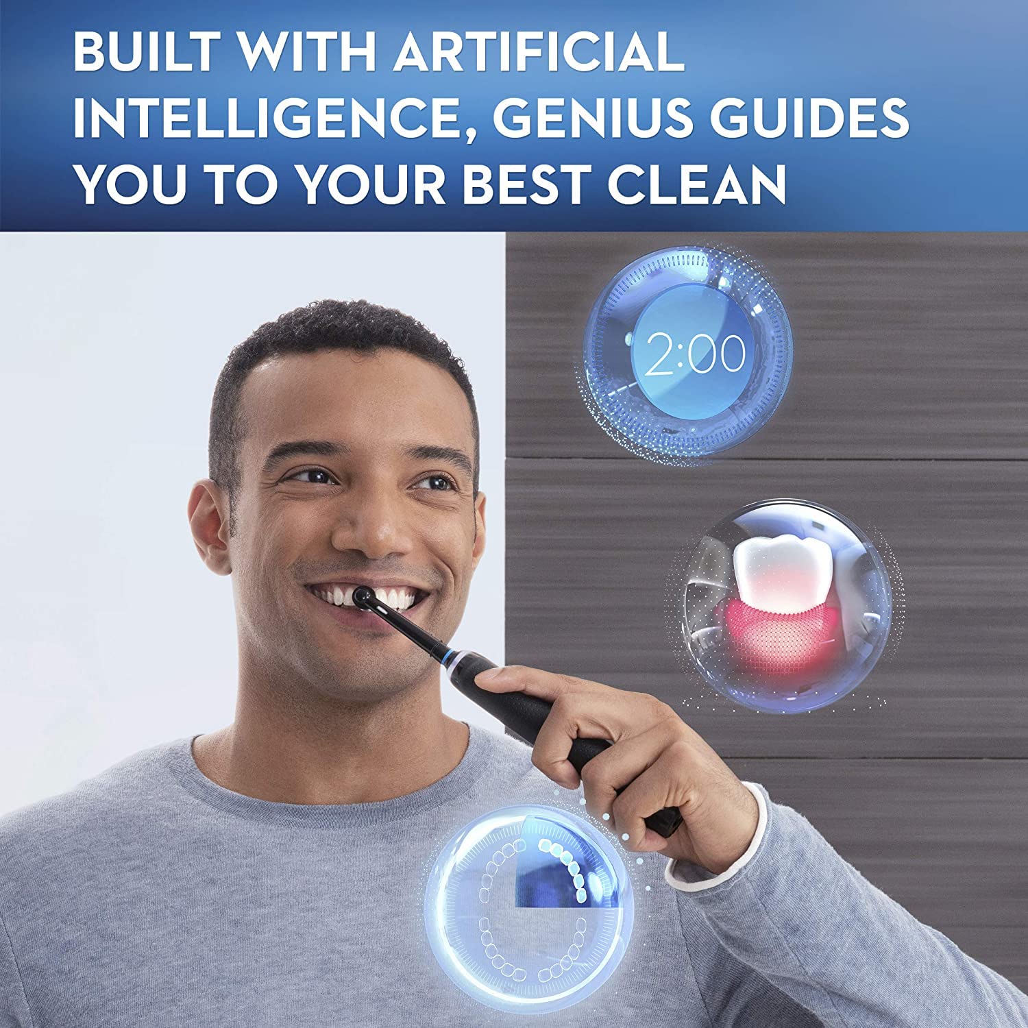 Oral-B Genius X AI Electric Toothbrush – Rose Gold, 6 Modes + Travel Case