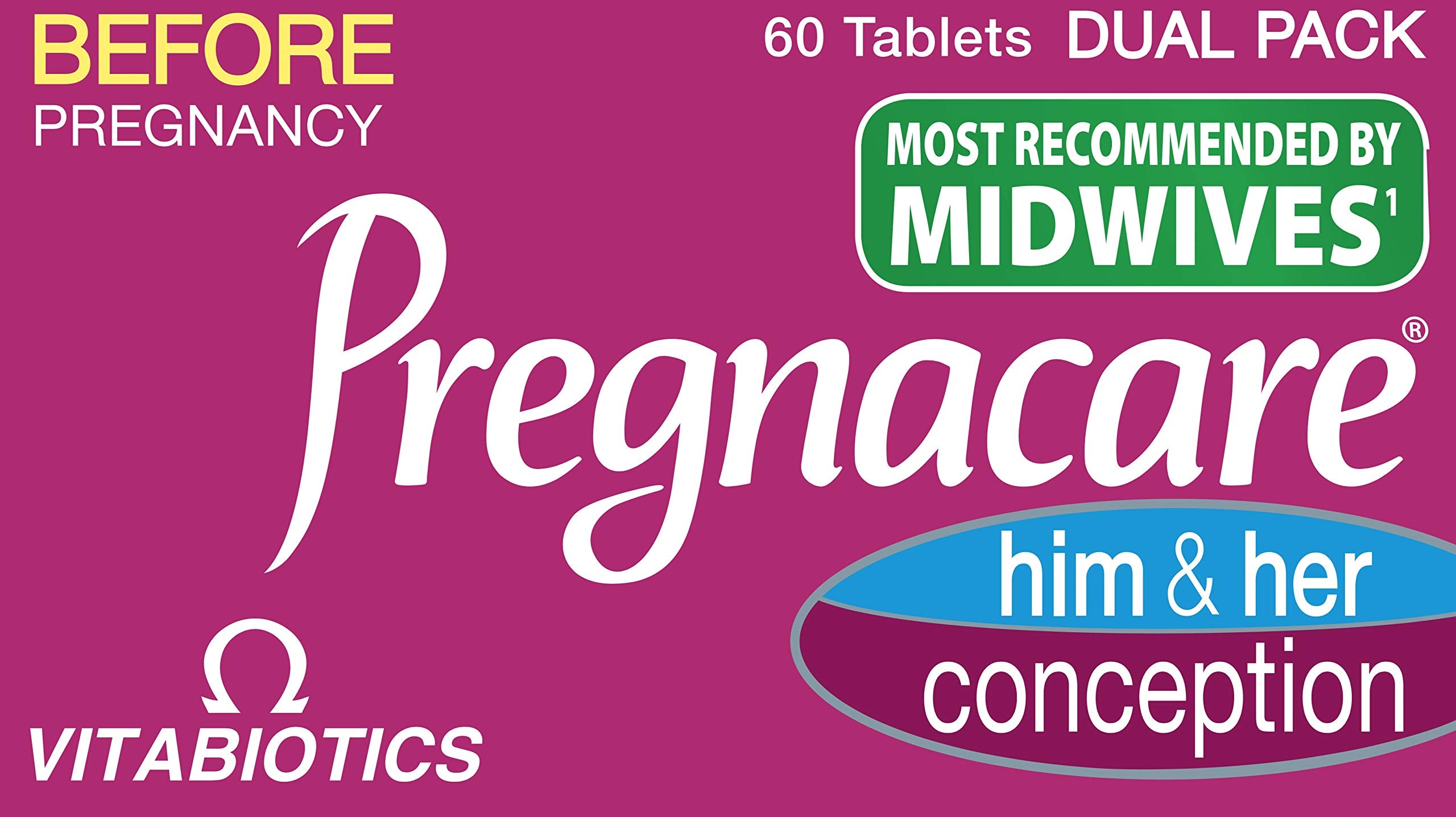 Pregnacare Conception Max – Prenatal Vitamins with Omega-3 DHA by Vitabiotics