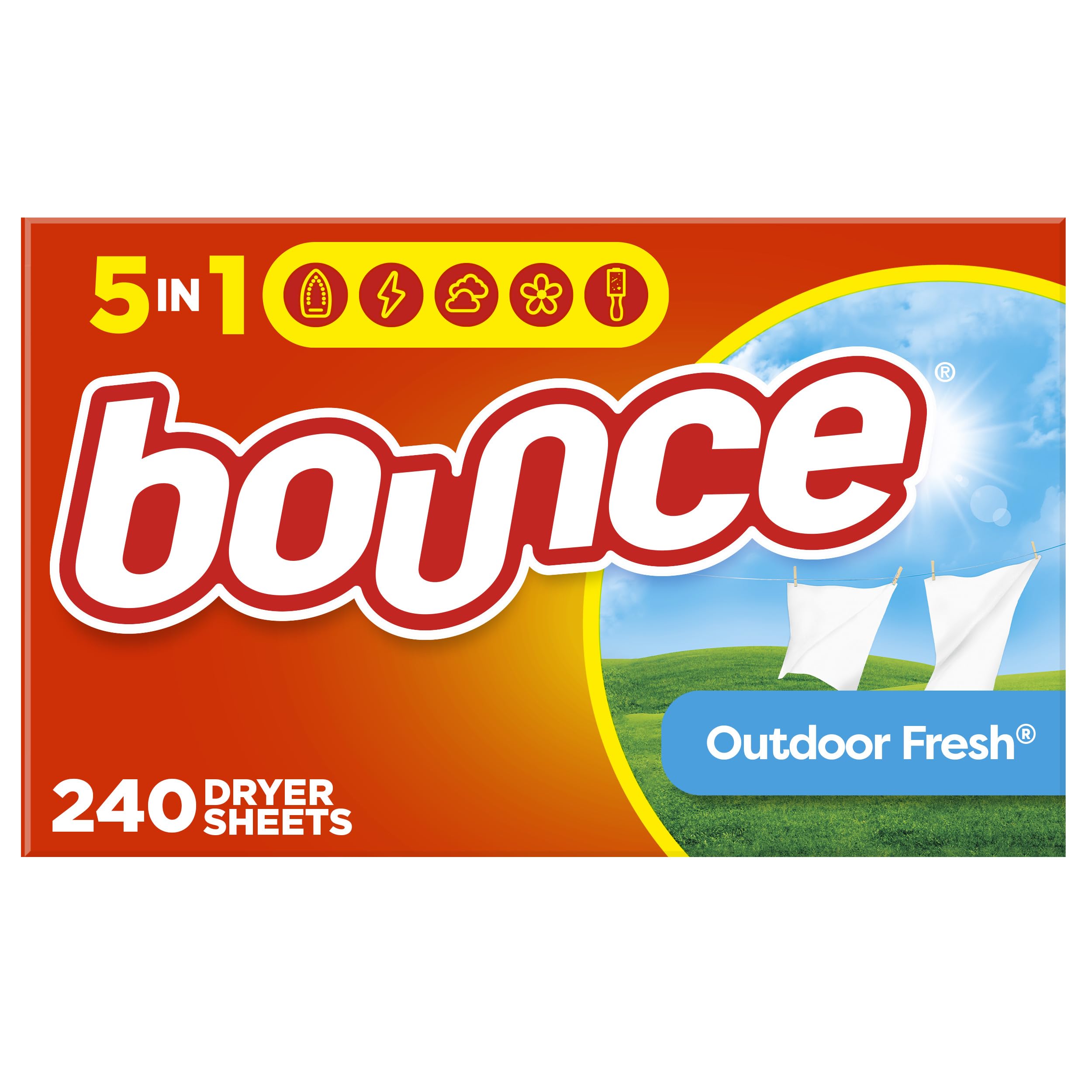 Bounce Outdoor Fresh Fabric Softener Sheets 240 Count by Bounce
