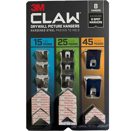3M Claw Drywall Picture Hangers, 8 Hangers