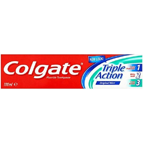 Colgate triple action original mint fluoride toothpaste 100ml pack of 1